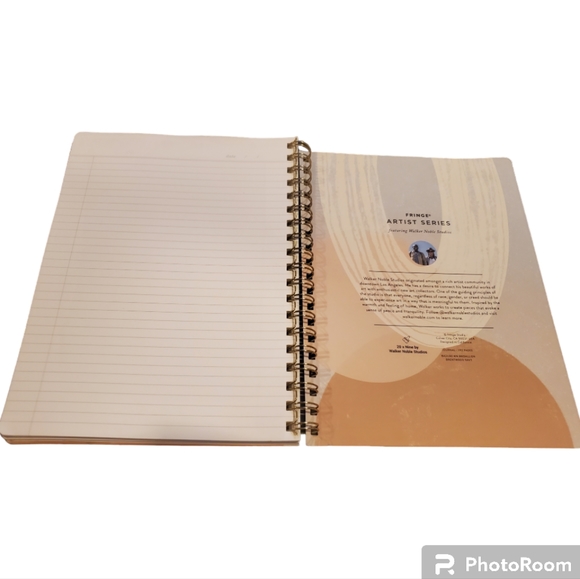 Fringe Studio Faux Leather Vegan Medallion Brentwood Navy Gold Stamp Notebook - Picture 4 of 9